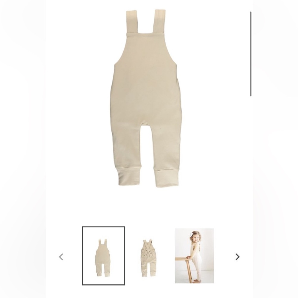 Criss cross overalls crème